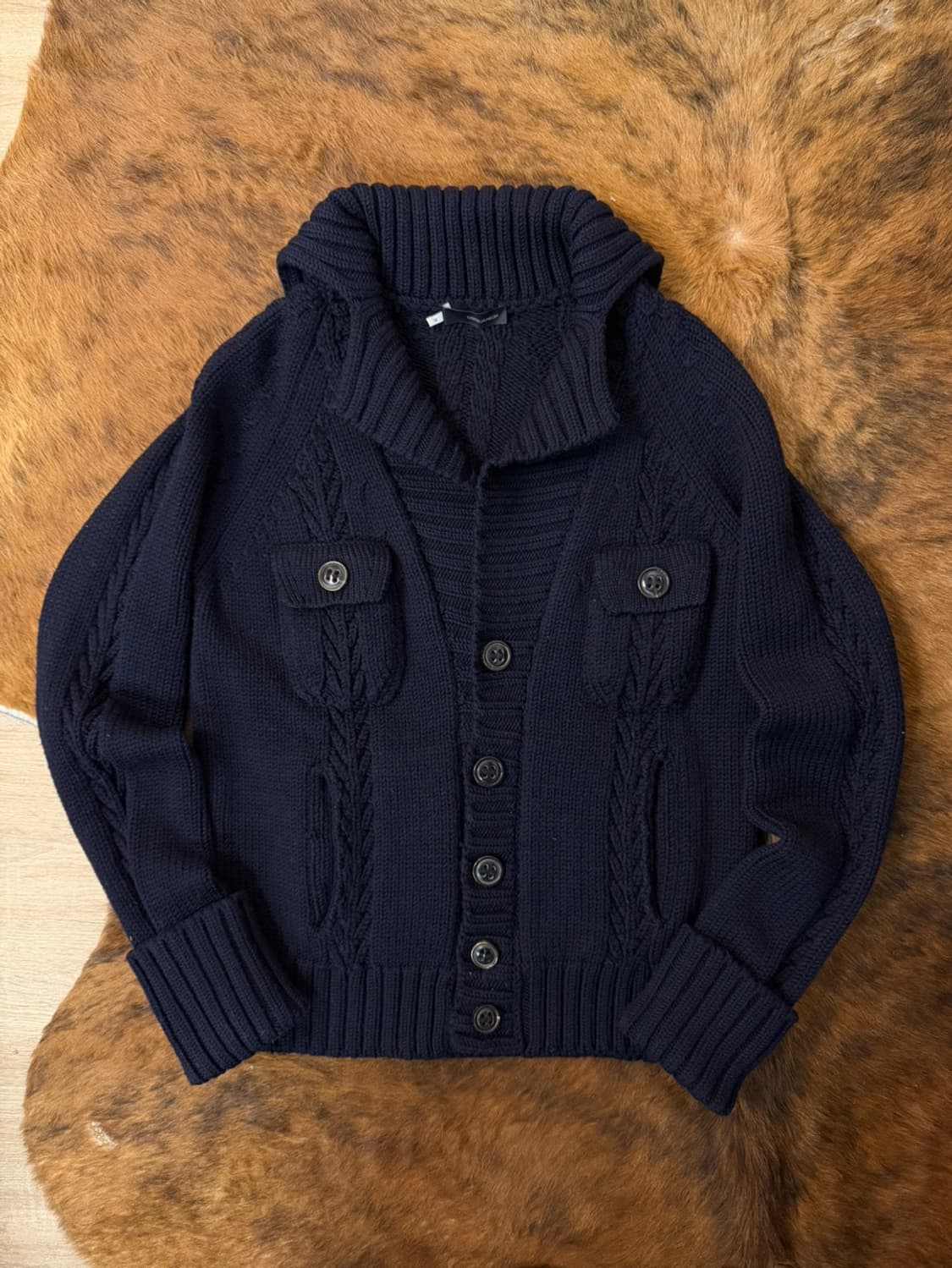 디스퀘어드2 빅 카라 케이블 가디건  상품이미지1