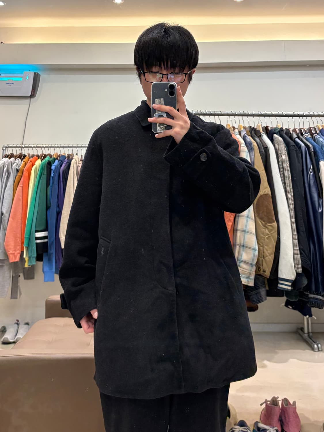 90s 입생로랑 캐시미어 미들 코트 상품이미지9