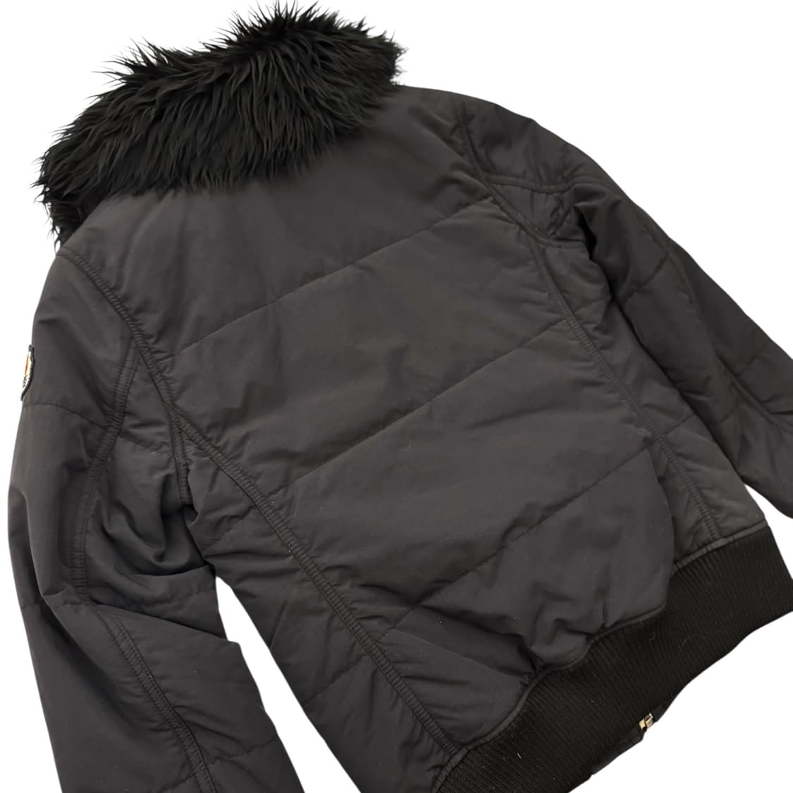 히스테릭글래머 패디드 퍼 자켓 블랙 상품이미지5