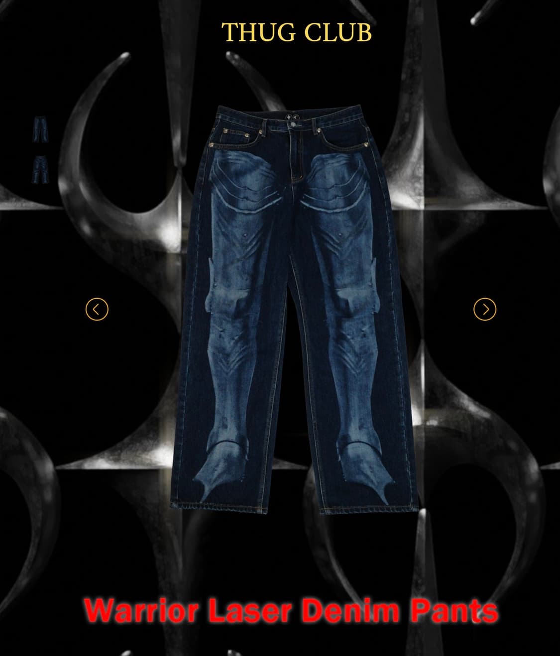 떠그클럽 워리어 데님 팬츠 (1사이즈) 상품이미지1