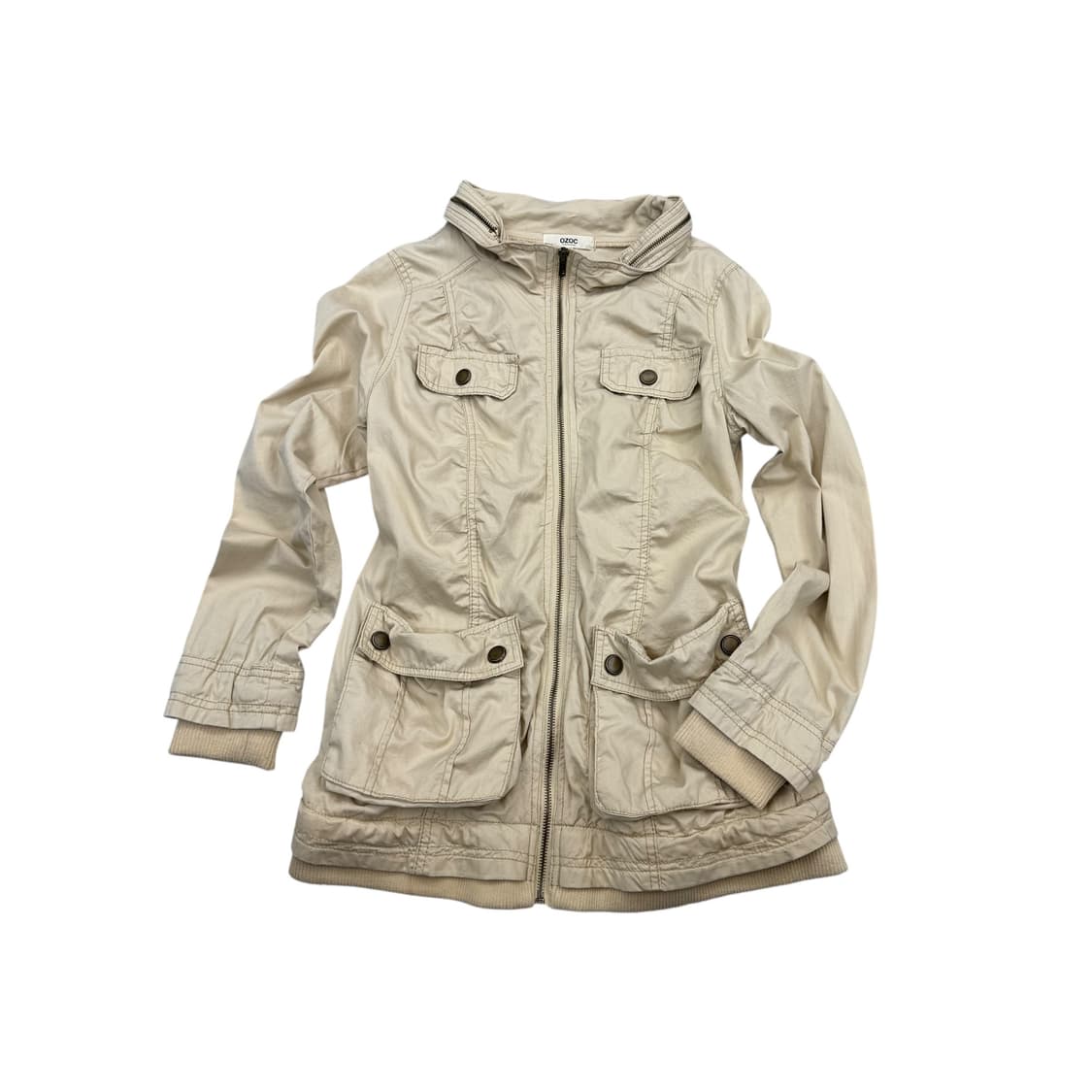 Ozoc shirring zip up jacket 상품이미지1