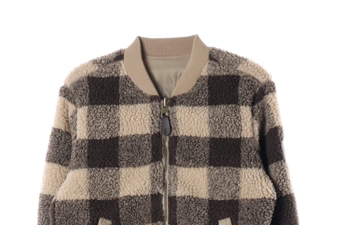 Jeep 빅 체크 보아 플리스 집업 자켓 M 상품이미지5