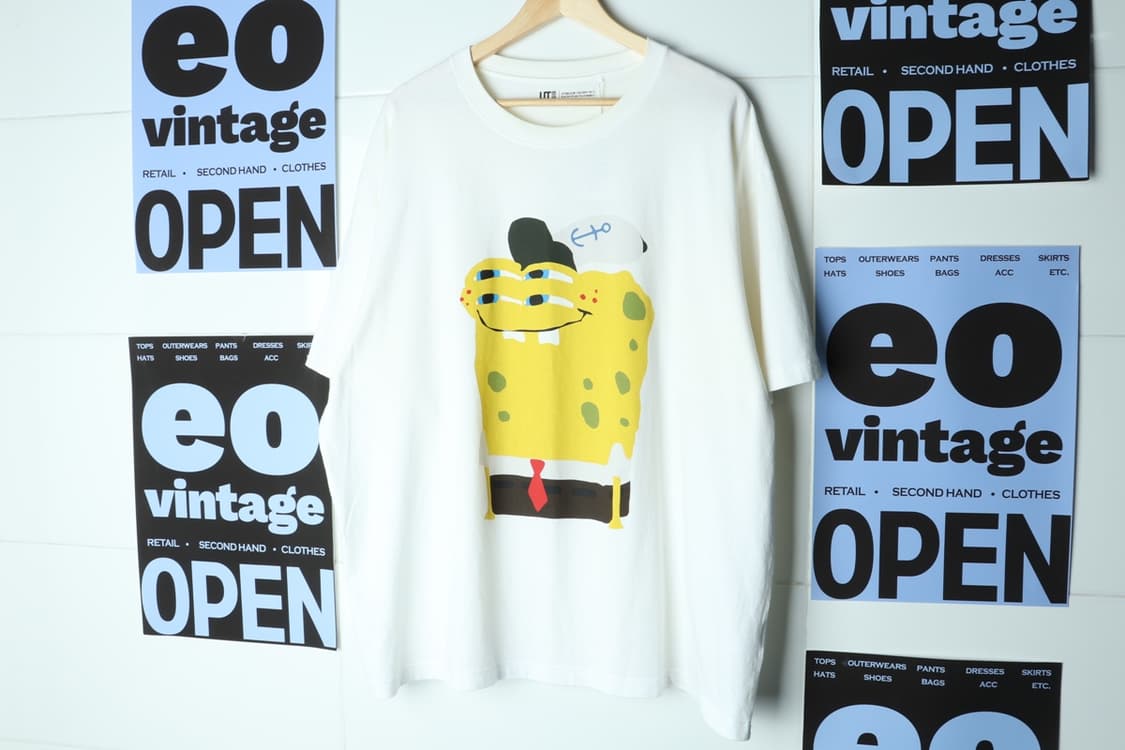 (3XL-4XL) 유니클로 반팔 티셔츠 스펀지밥 뚱이 희귀-H31875 상품이미지3