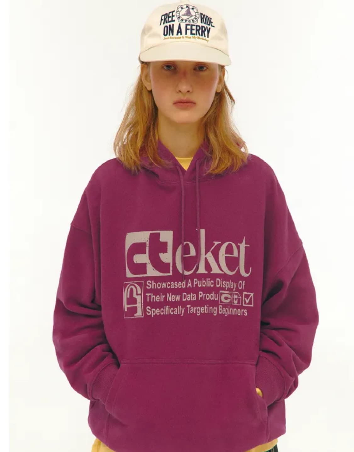 테켓 마젠타 후드 s사이즈 상품이미지1