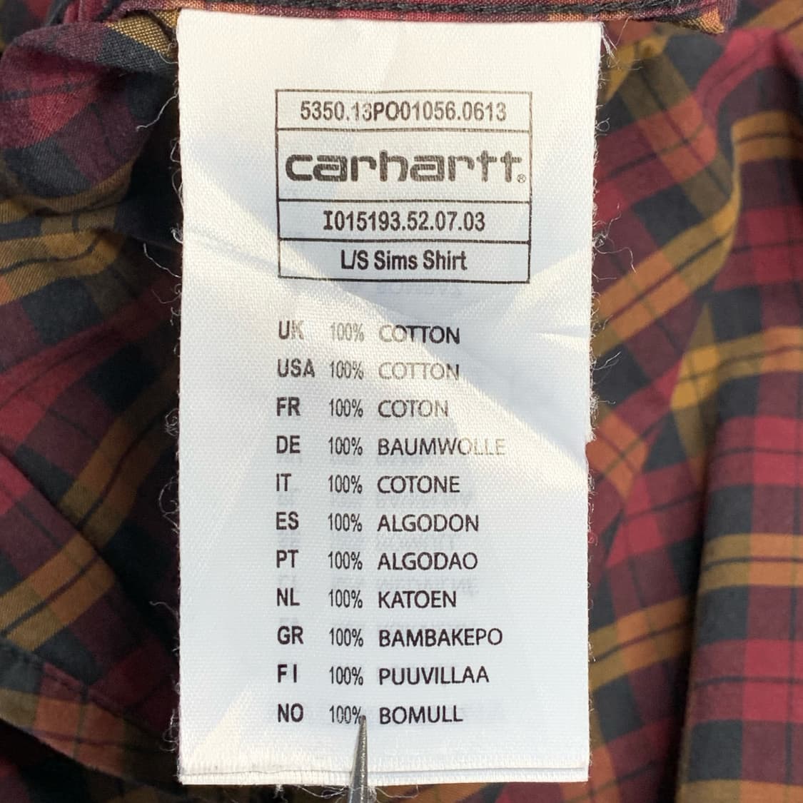 [XL] 칼하트 WIP L/S Sims Shirts 상품이미지5