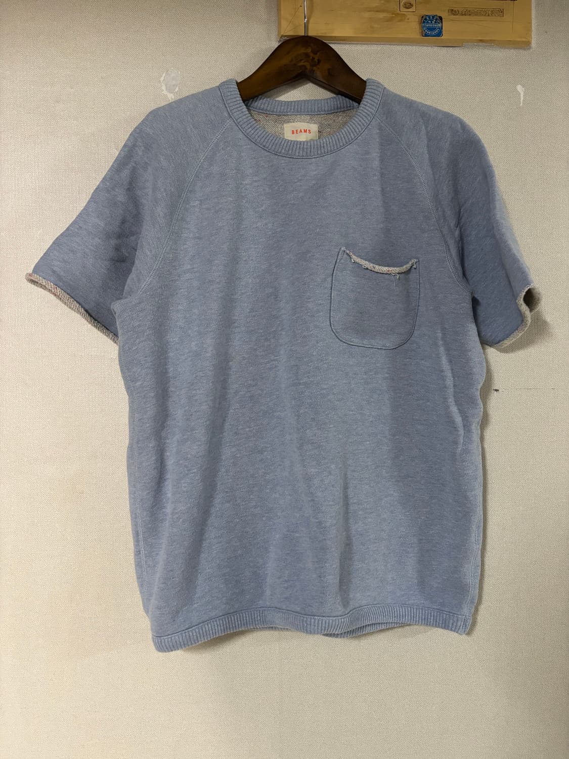 beams 빔즈 반팔 슬리브 스웨트셔츠 상품이미지1