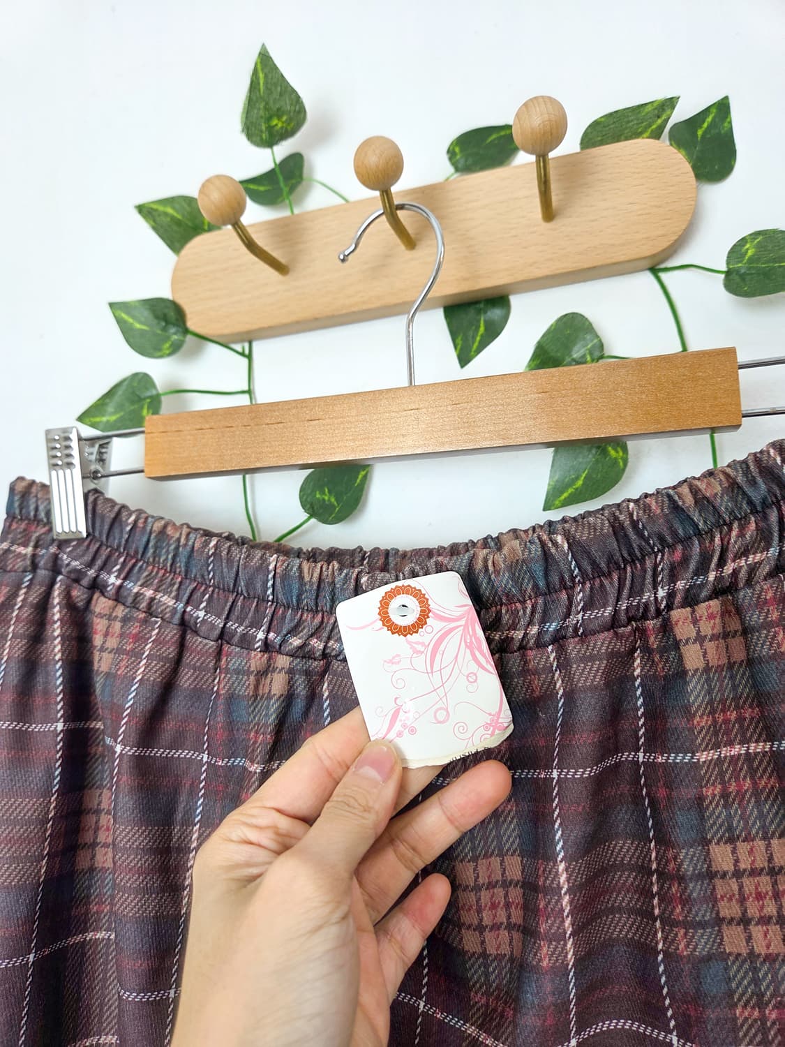 체크 롱스커트 [미사용품] 상품이미지4