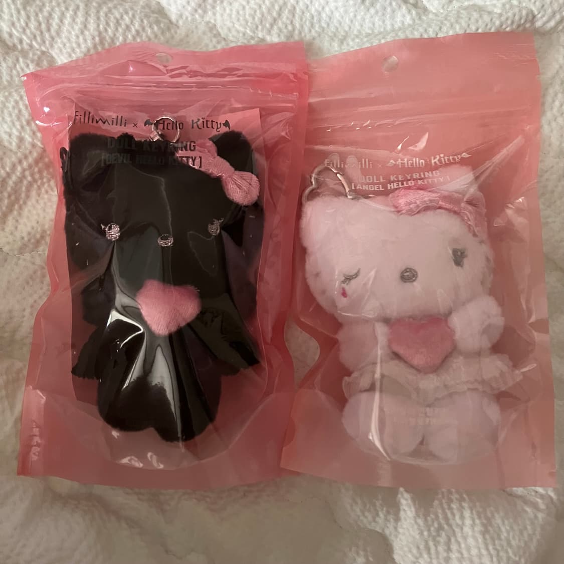 필리밀리 헬로키티 인형 키링 악마 천사 일괄 상품이미지1