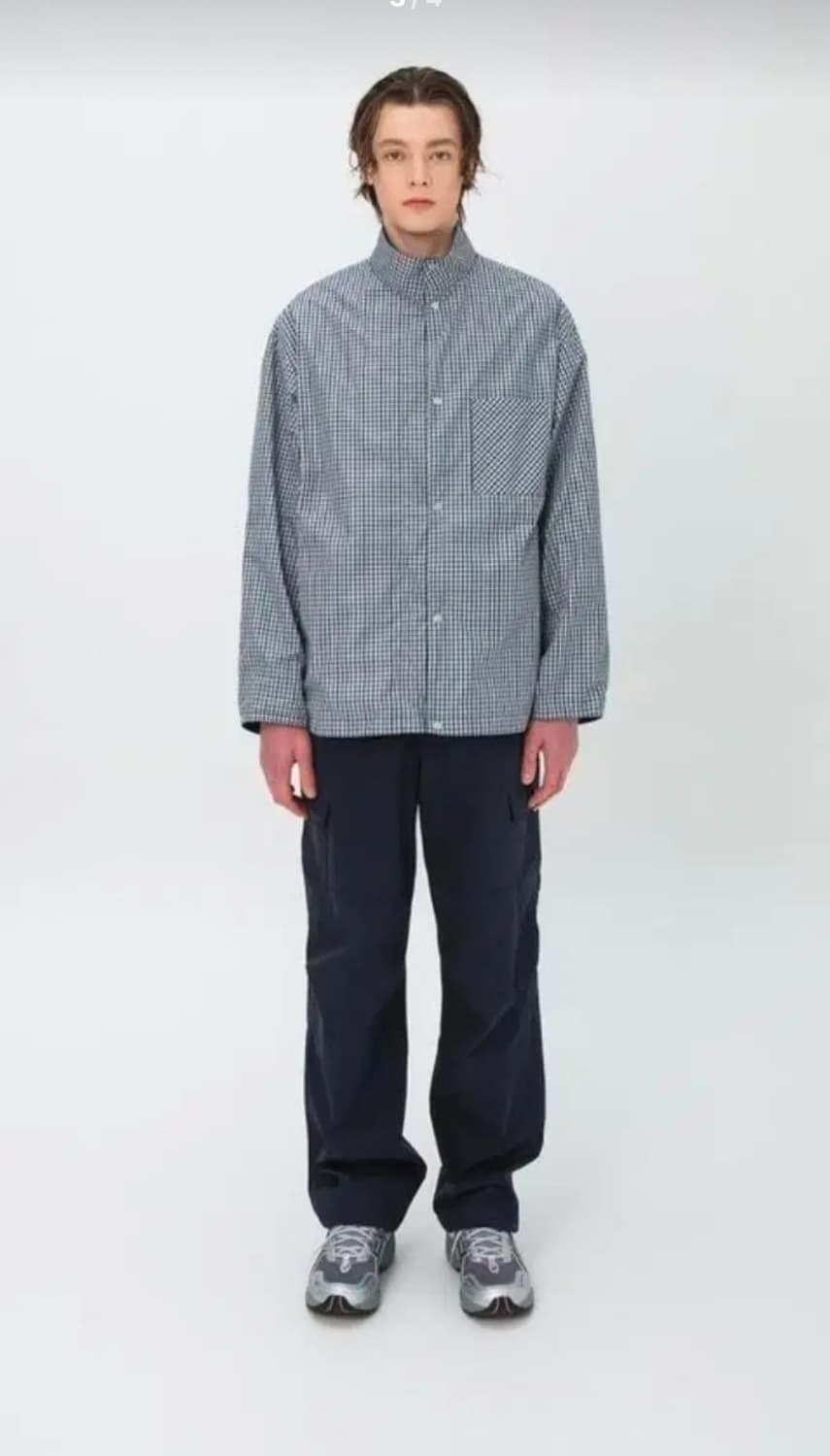 셔터 리버시블 하이넥 자켓 블루 M 상품이미지3