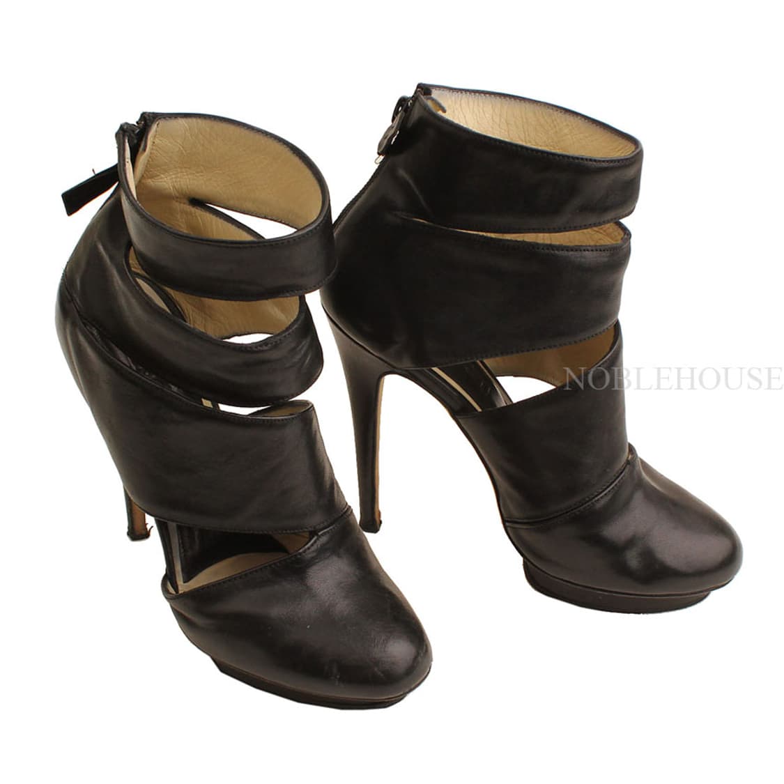 닐바렛 블랙 컷팅 가보시 앵클부츠 36 상품이미지1