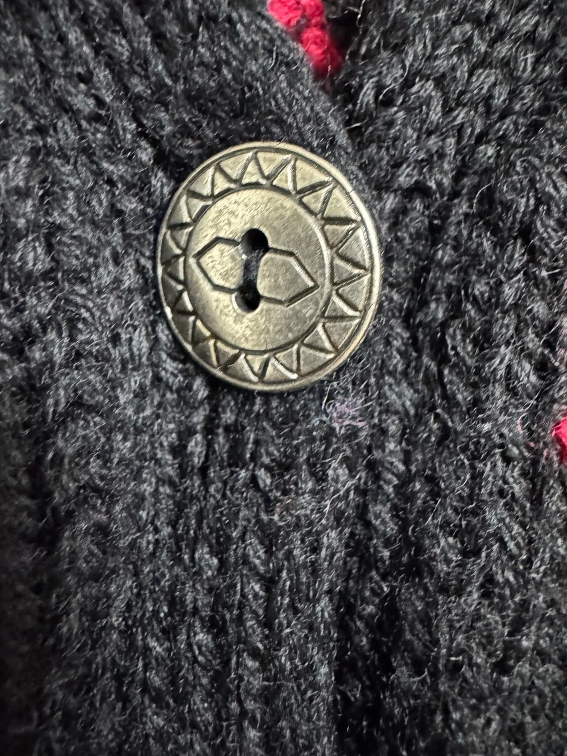 엘엘빈 빈티지 패턴 울(퓨어울) 크롭 가디건 F(2XL) 상품이미지3