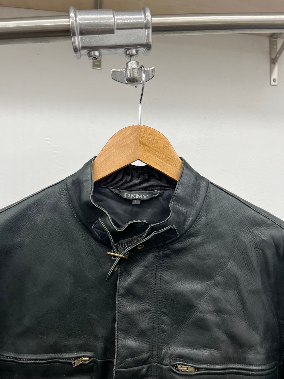 L) DKNY COW LEATHER BIKER JACKET 상품이미지2