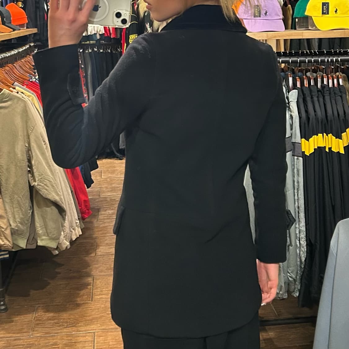 [HI]  폴로 진스 하프코트 블랙 상품이미지4