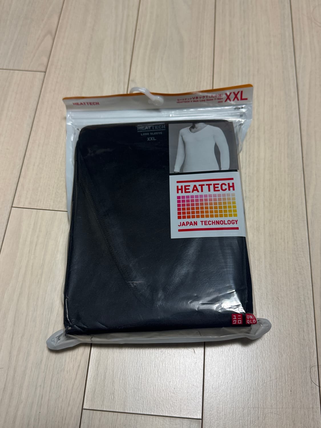 (새상품) 유니클로 남성용 히트텍 V넥 9부 xxl 상품이미지4