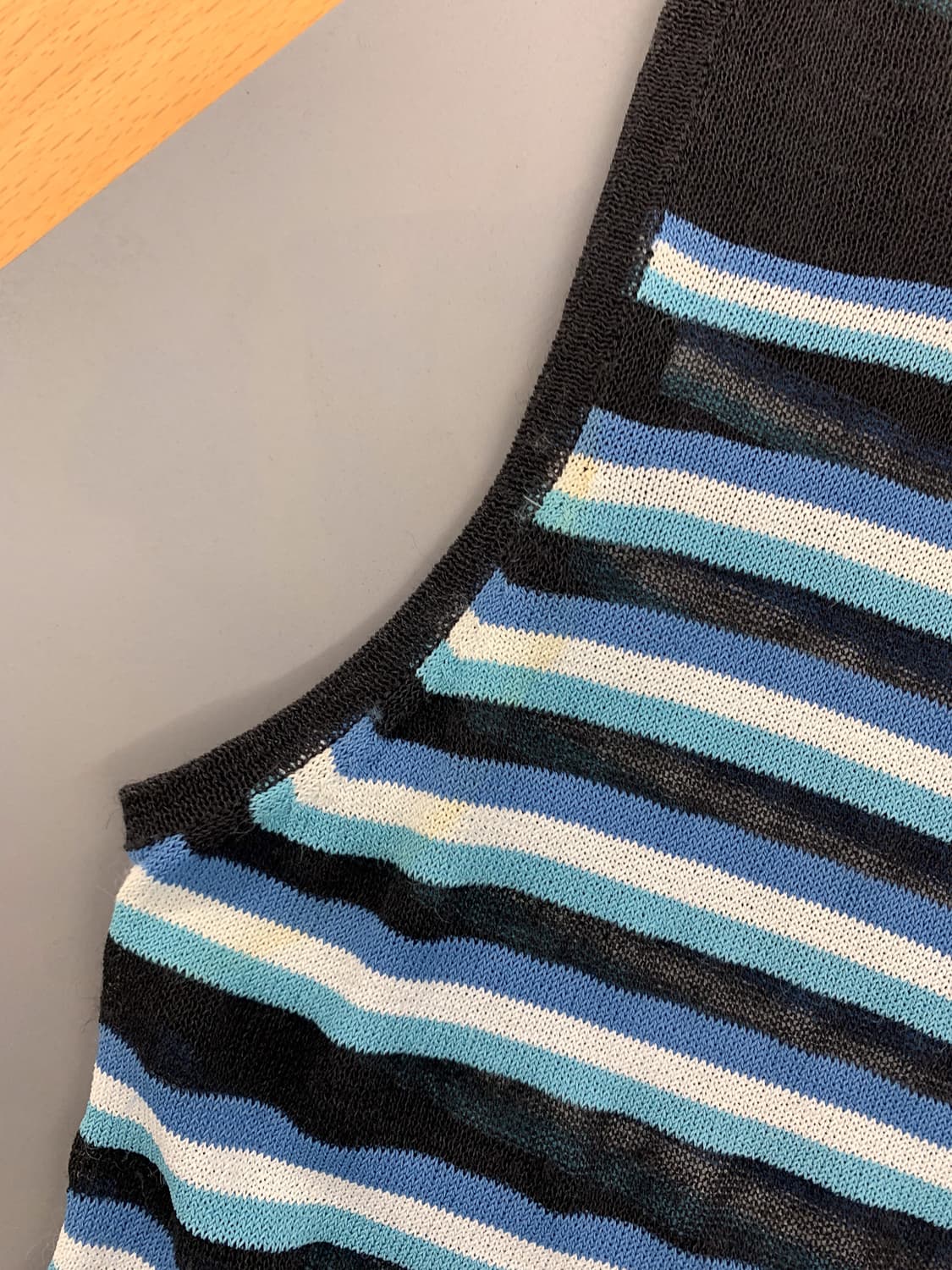 85-90 랑방 슬리브리스 시스루 탑  상품이미지6