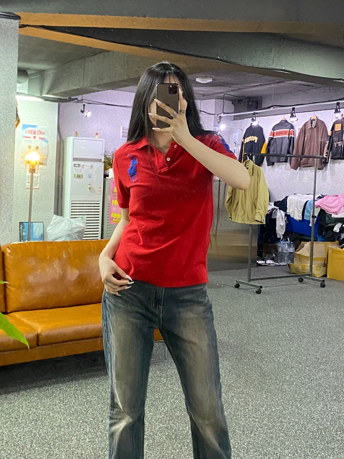 폴로 랄프로렌 빅포니 반팔 카라티 레드 B4983 상품이미지1
