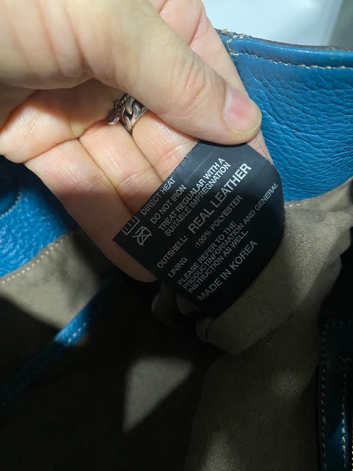 상태 좋은 청록색 리얼 빅백 상품이미지6