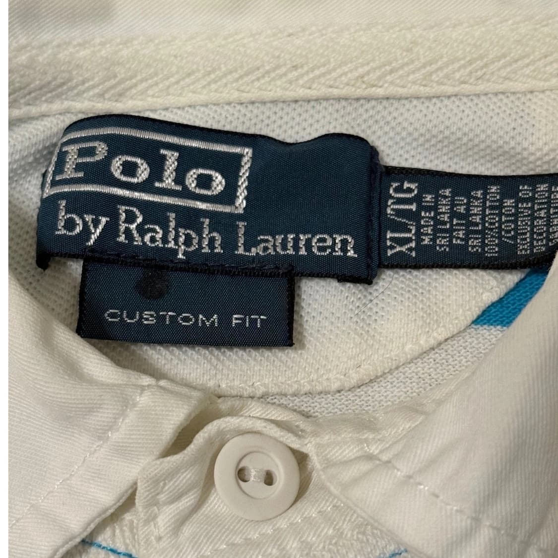 폴로 랄프로렌 스트라이프 빅포니 카라티 블루 화이트  상품이미지2