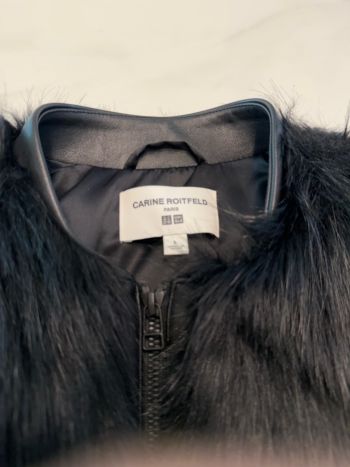 캐런 로이필드 X 유니클로 퍼 자켓 L 정품 상품이미지7