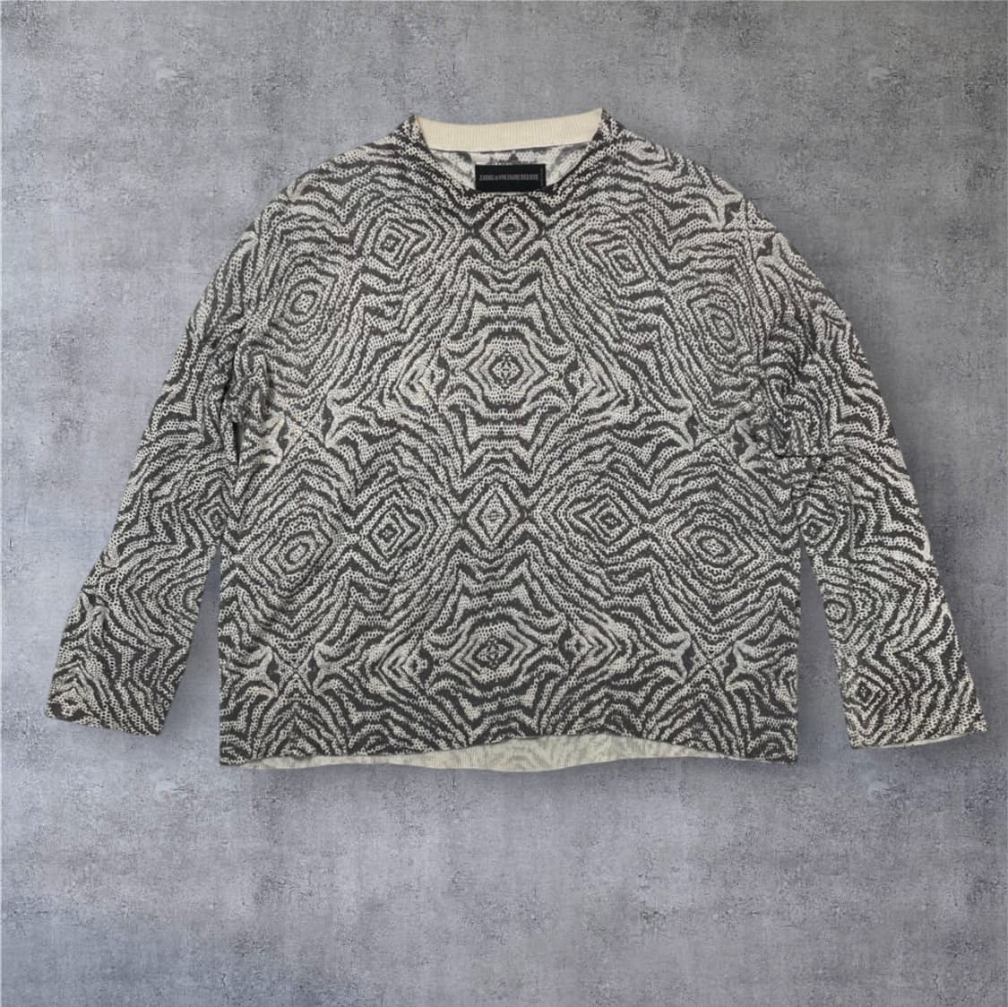 쟈딕앤볼테르 디럭스 자카드 패턴 실크 캐시미어 니트 S 상품이미지1