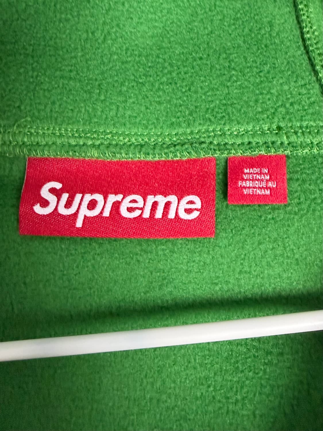 슈프림 폴라텍 페이스마스크 하프 집 후드 스웨트셔츠 그린 상품이미지2