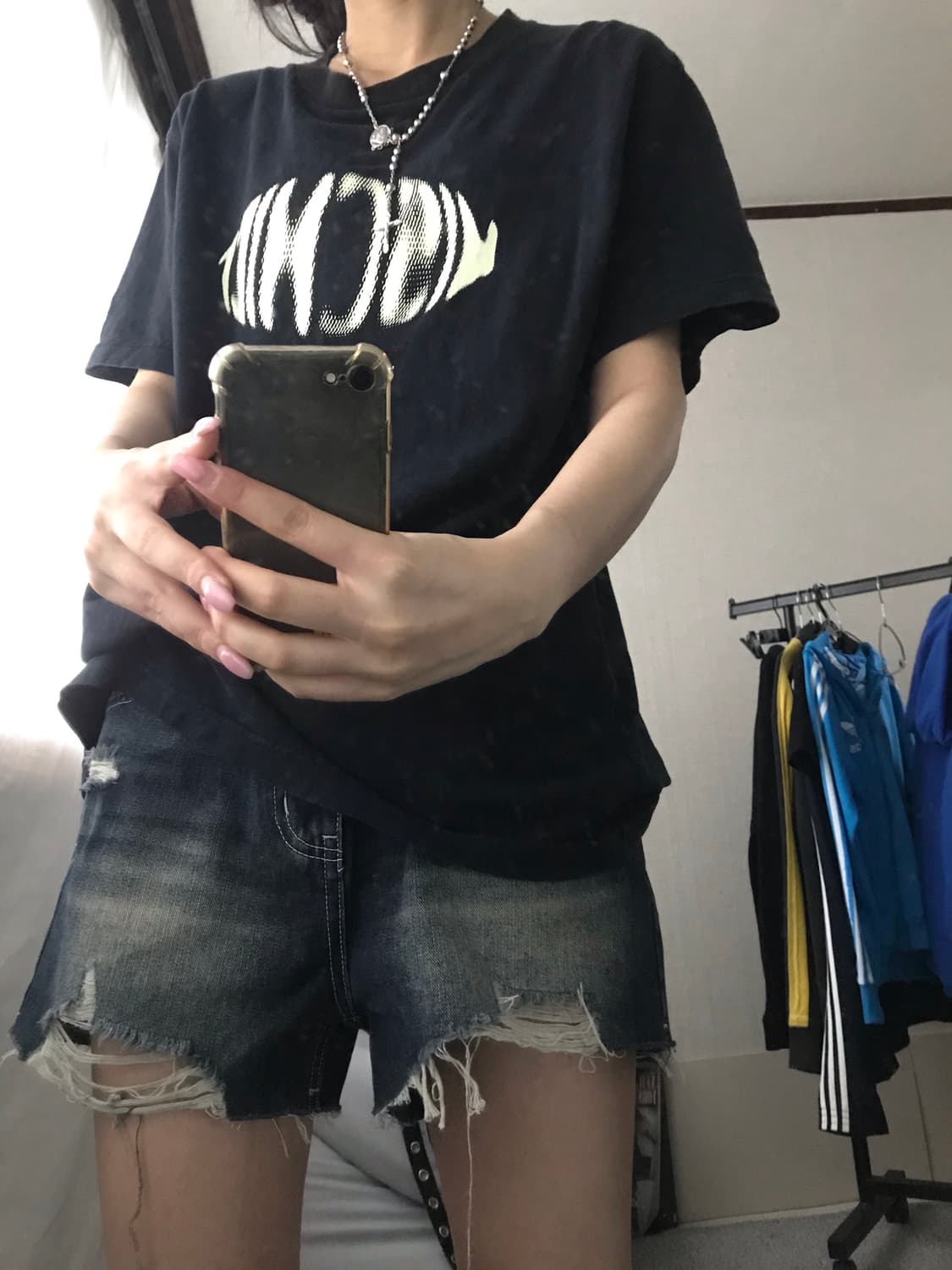 미스치프 블랙 반팔티셔츠 상품이미지1