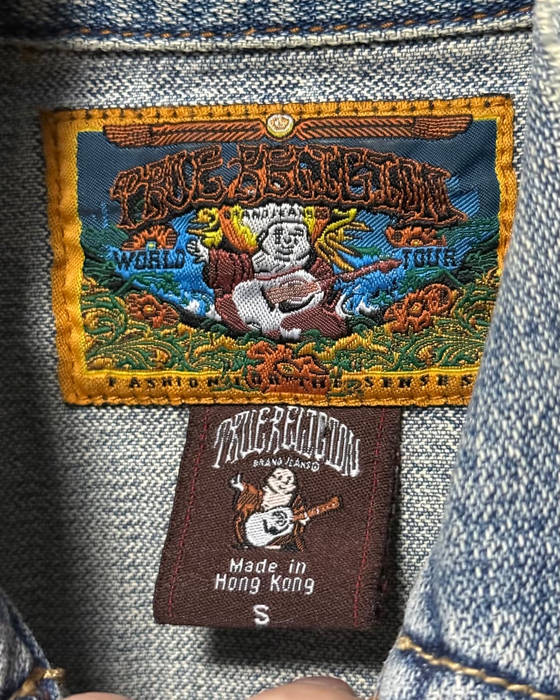 트루릴리젼 트루릴리전 크롭 데님 트러커 청 자켓 S 90 디스로이드 찢청 상품이미지7