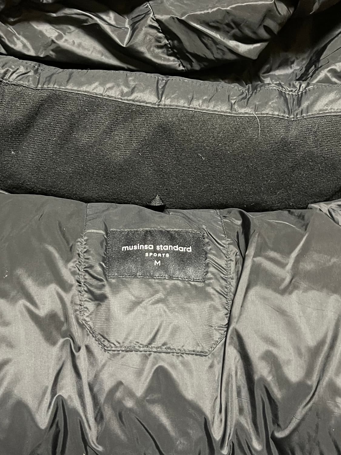 무신사스탠다드 팀 스포츠 롱 윈터자켓 블랙 M 상품이미지2