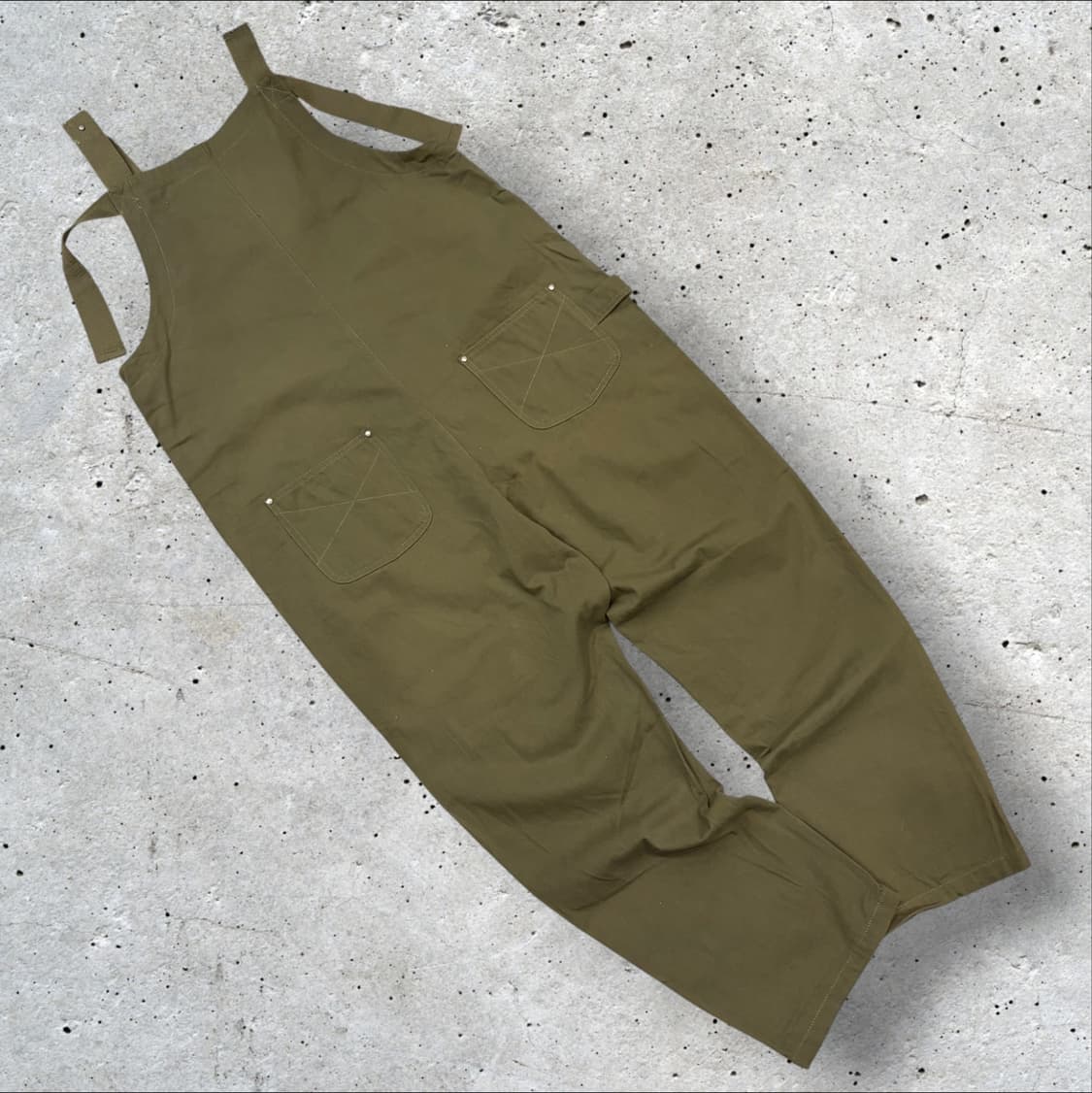 [2XL] FUZAO 더블니 올리브 그린 작업 오버롤 D627 상품이미지2