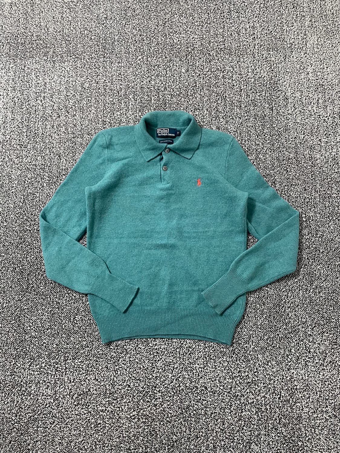 빈티지9. 폴로랄프로렌 램스울 니트 스웨터 민트 컬러 핀터깔 상품이미지1