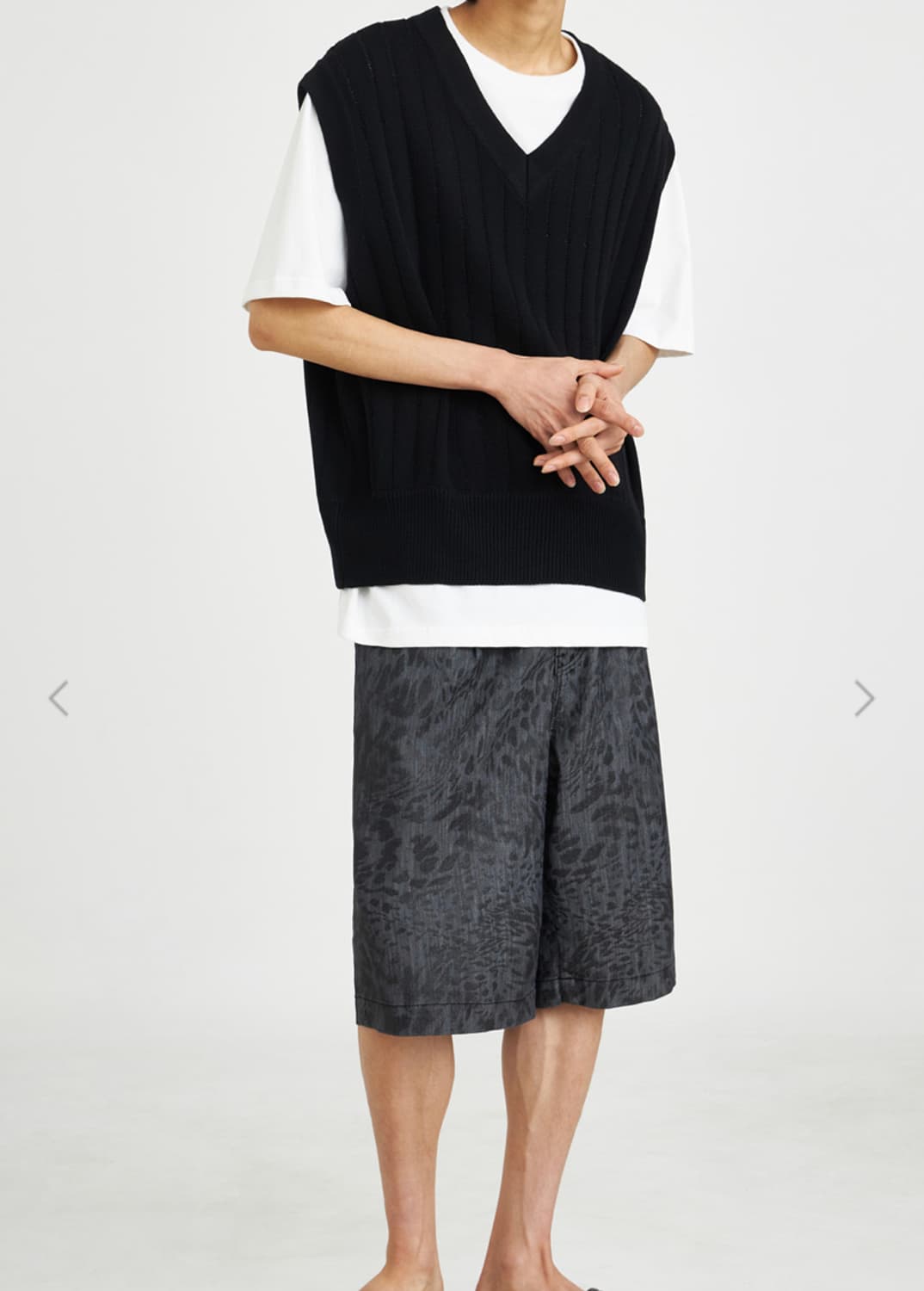 [M] 유스 브이넥 니트 베스트 상품이미지1