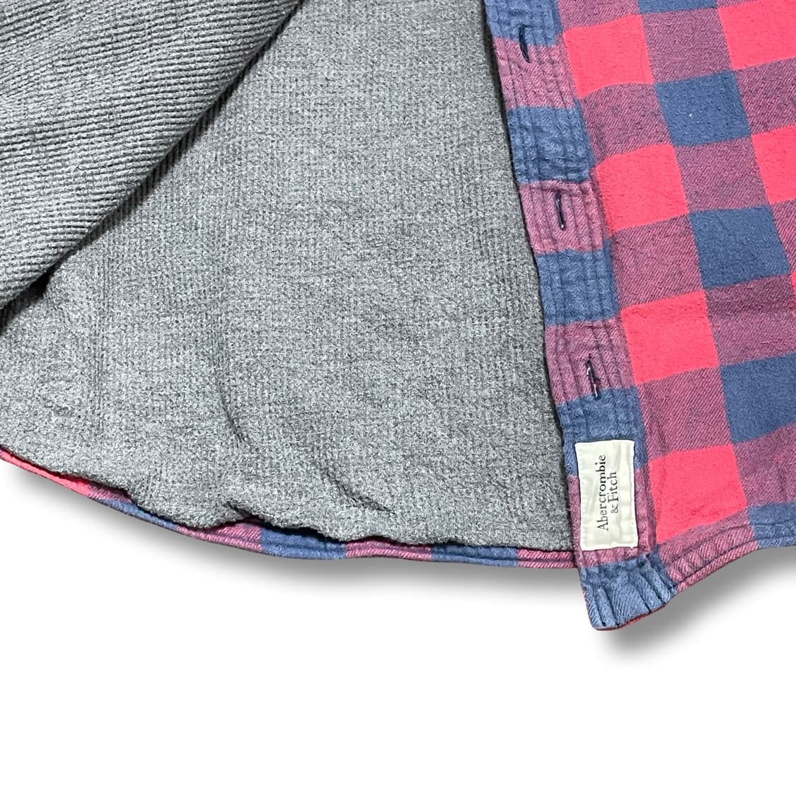 [S] 아베크롬비 빈티지 핑크/블루 체크 남방 상품이미지4