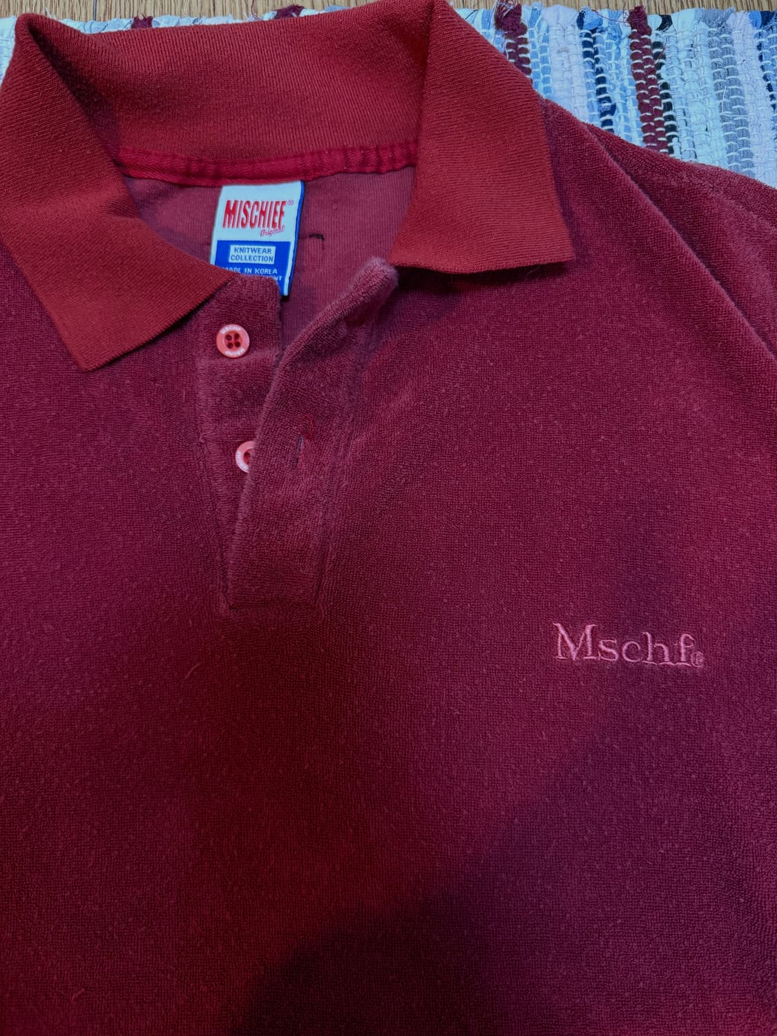 미스치프 반팔 카라티 레드 상품이미지1