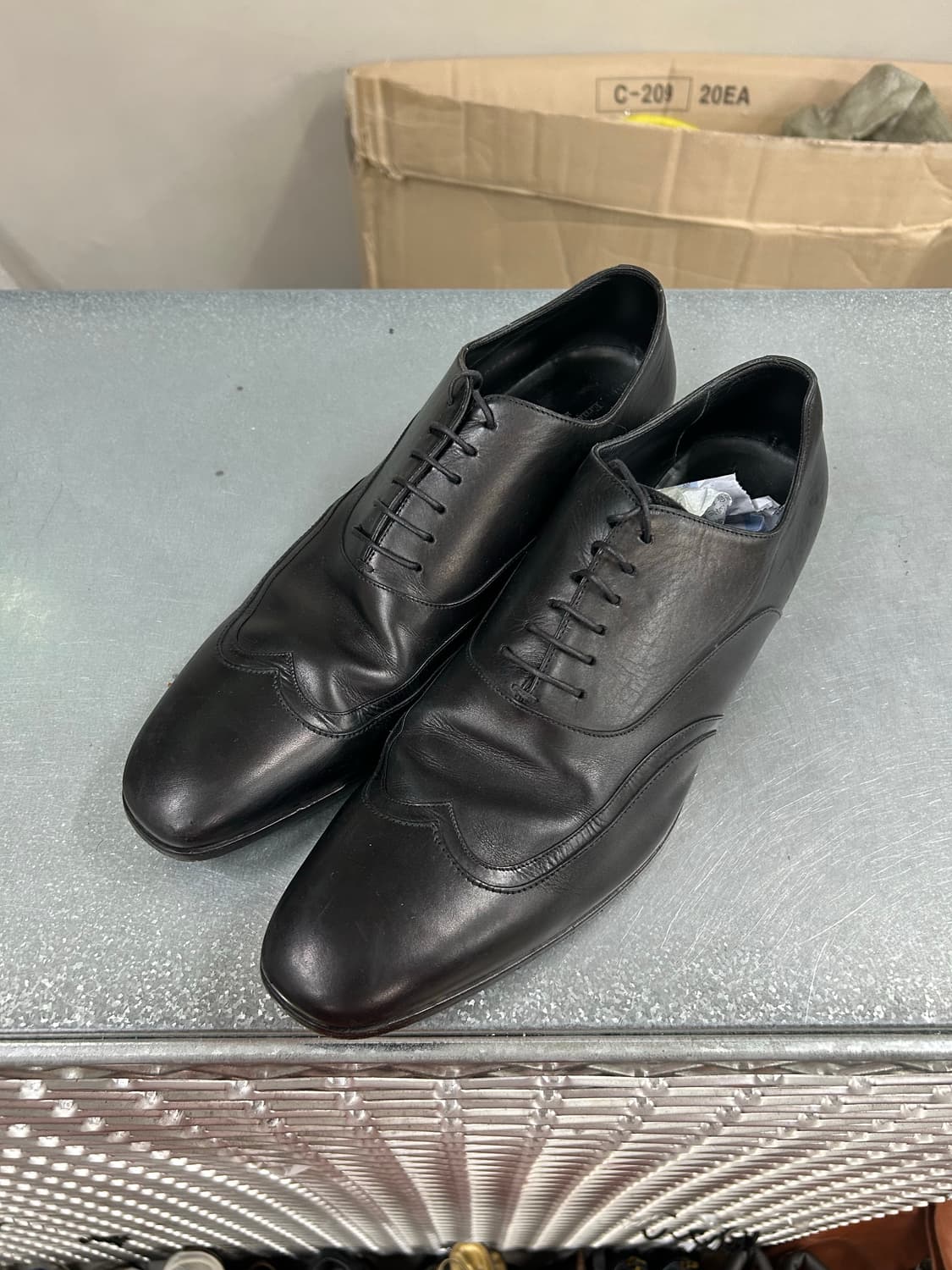 에르메네질도 제냐 레더 로퍼 블랙 uk11 상품이미지2