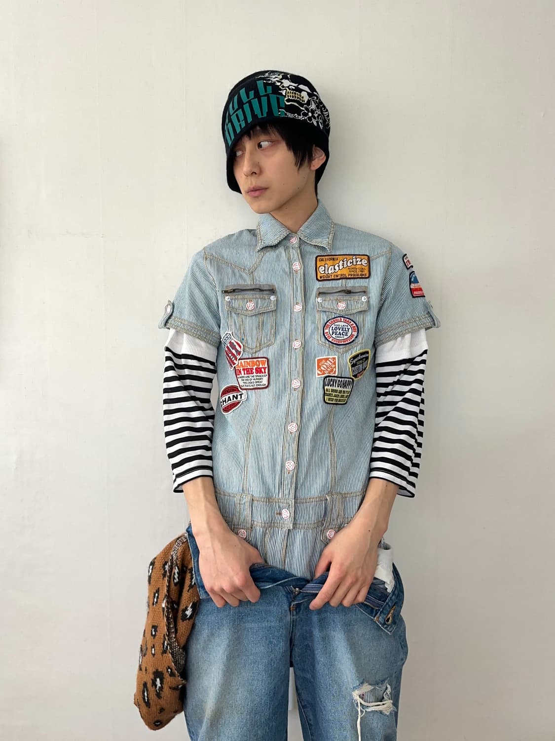 페인트 히코리 하프 점프 수트 상품이미지2