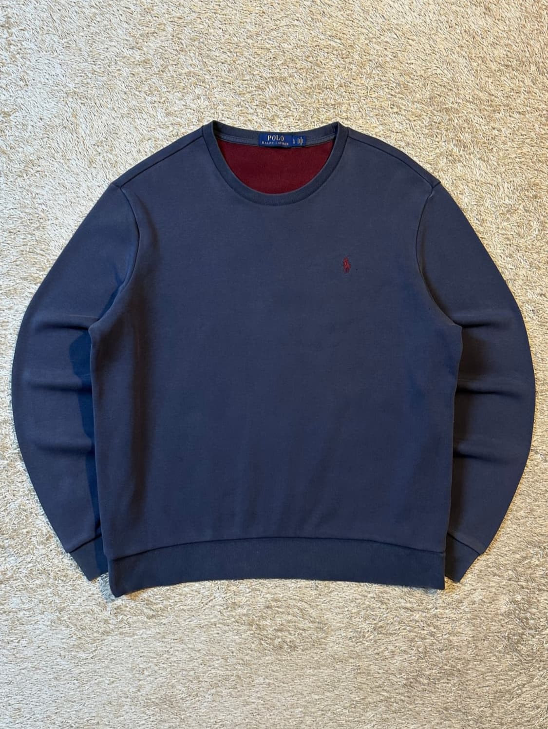 폴로 랄프로렌 신형 레드 포니 기모 맨투맨 블루 상품이미지1
