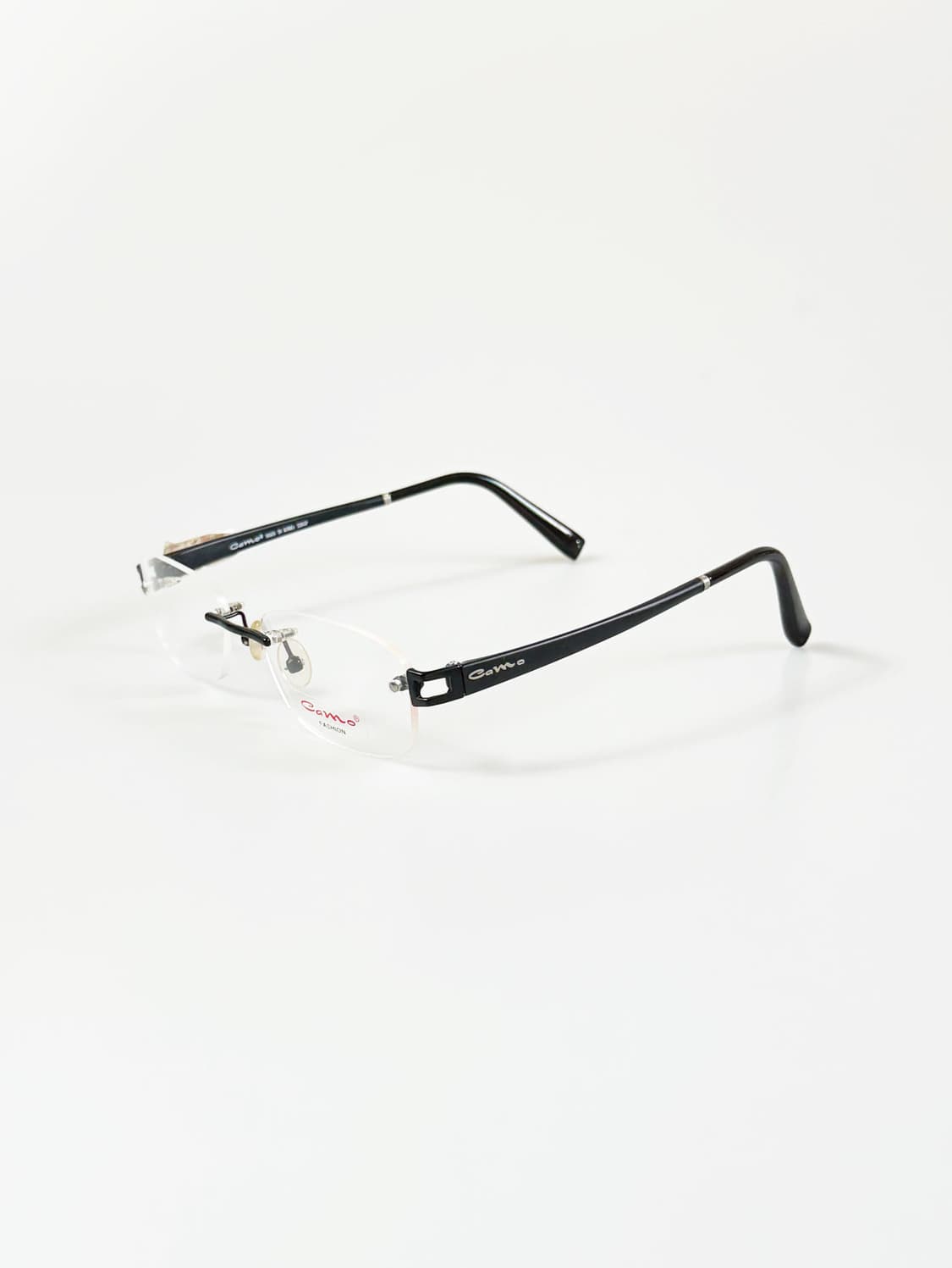 CAMO FASHION 블랙 무테 스퀘어 메탈 빈티지 안경 상품이미지3