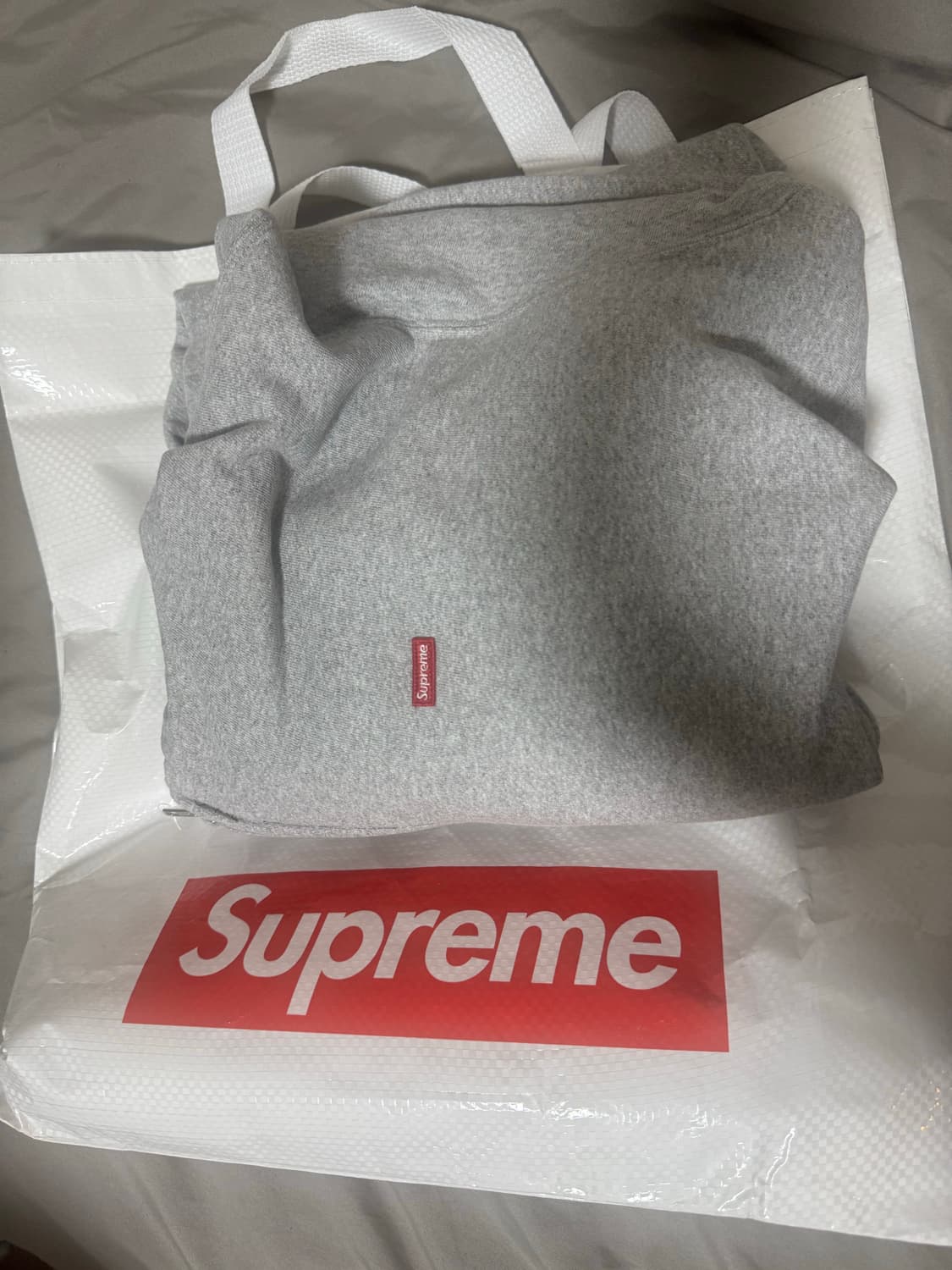 새상품) 슈프림 스몰 박스로고 후드집업 그레이 L 상품이미지1