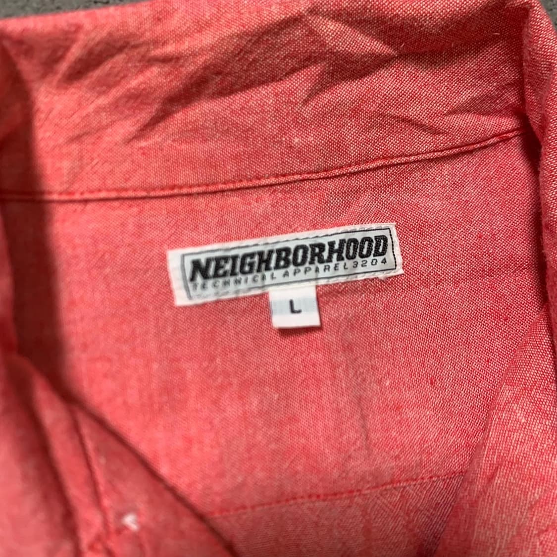 [L] 네이버후드 핑크색 백프린팅 반팔남방 상품이미지7