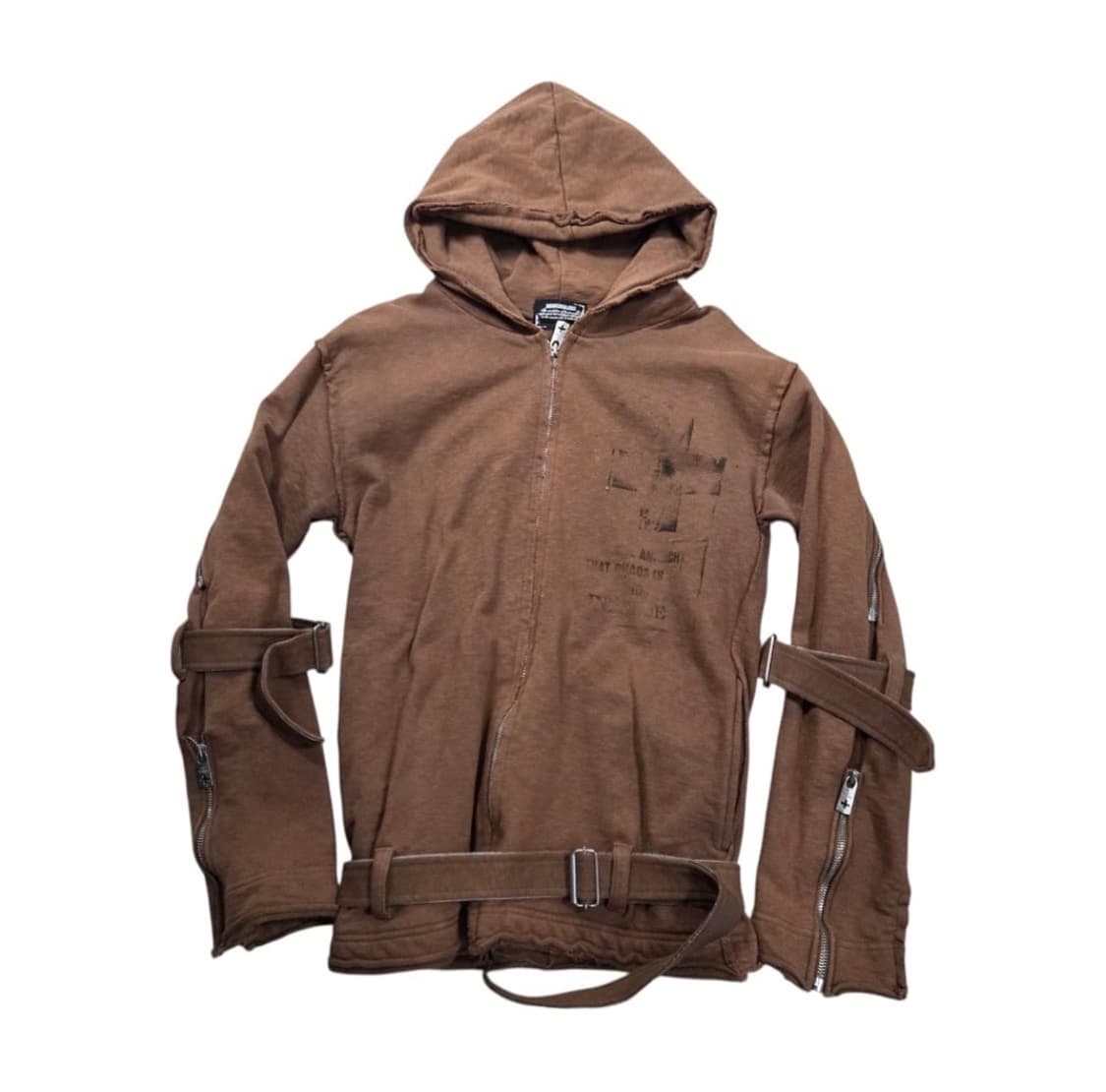 Bernings sho 펑크 본디지 프린팅 후드집업 상품이미지1