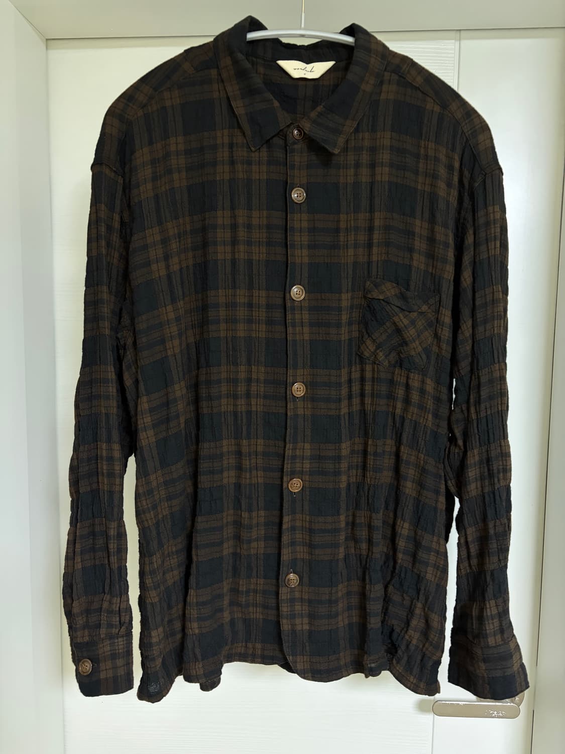 [L] 워드로브 41 체크 셔츠 브라운 상품이미지2