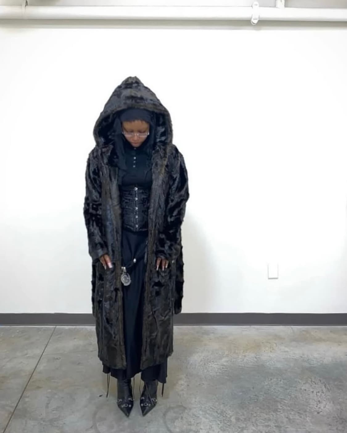 604service FAUX FUR CLASSIC ROBE COAT 상품이미지5