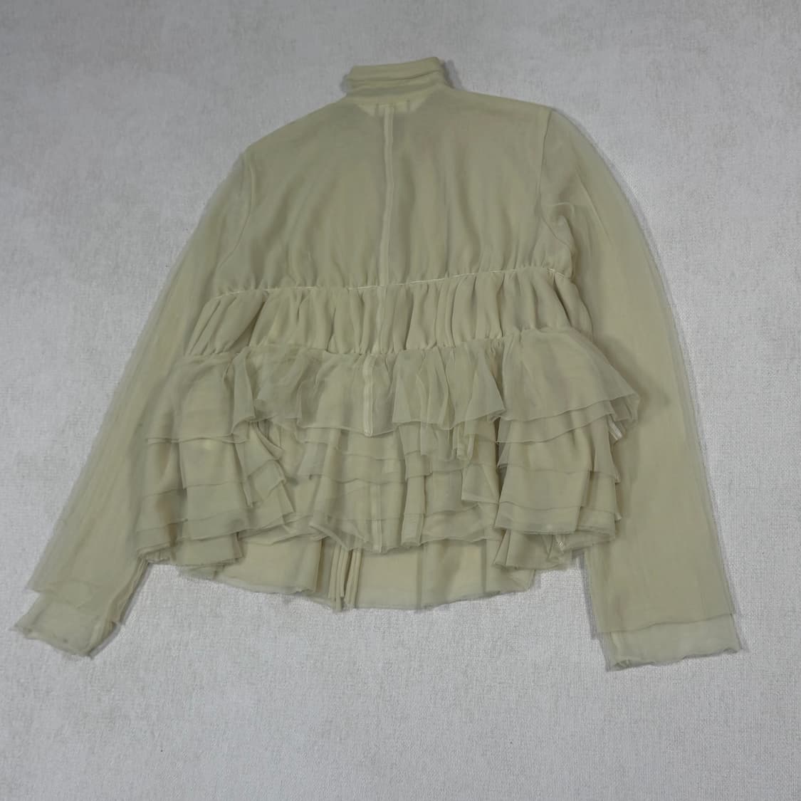 Ruffle Chiffon layered Cardigan 상품이미지5