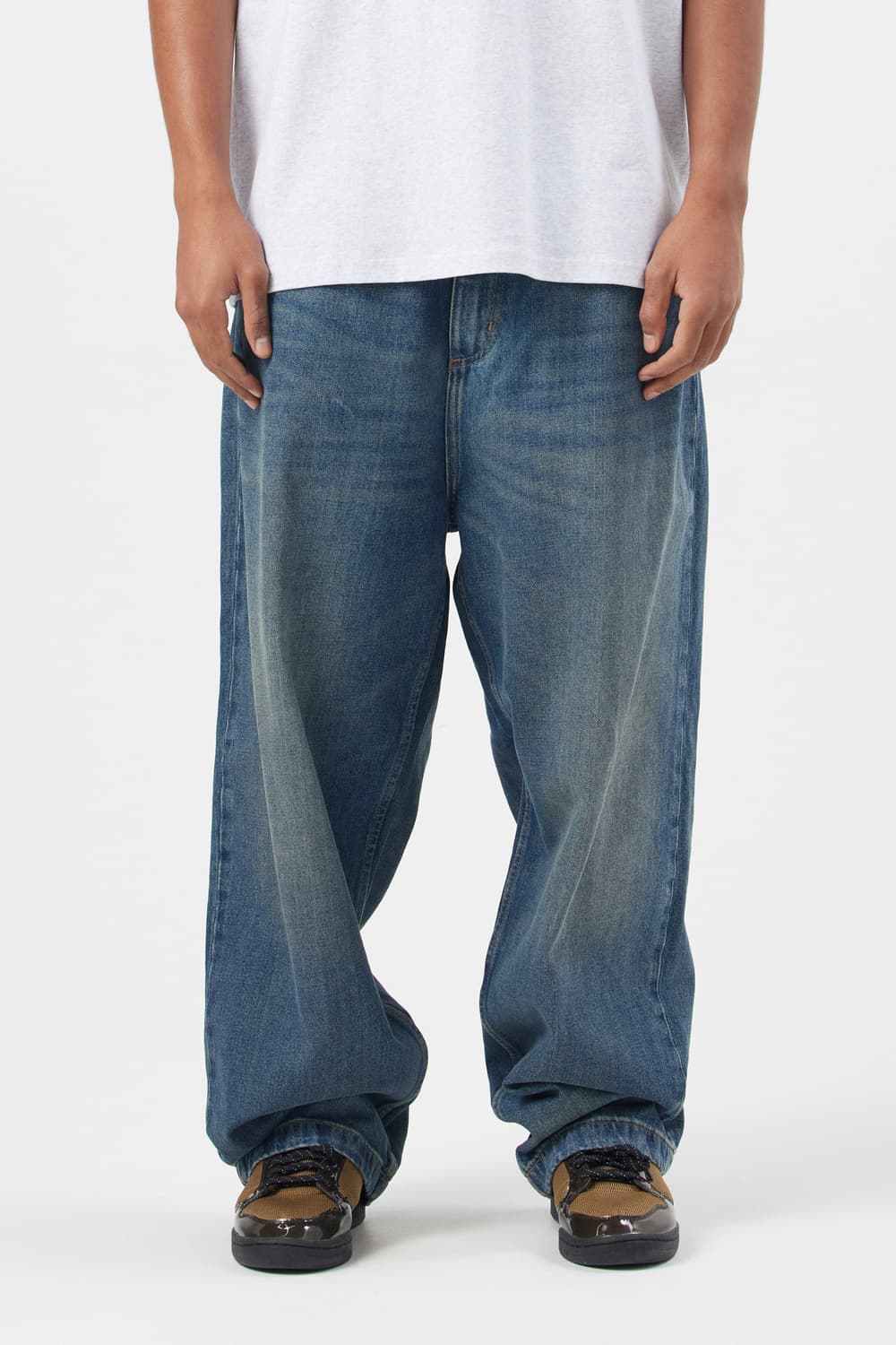 칼하트 브랜든 팬츠 스미스 블루 원 유즈드 워시 상품이미지1