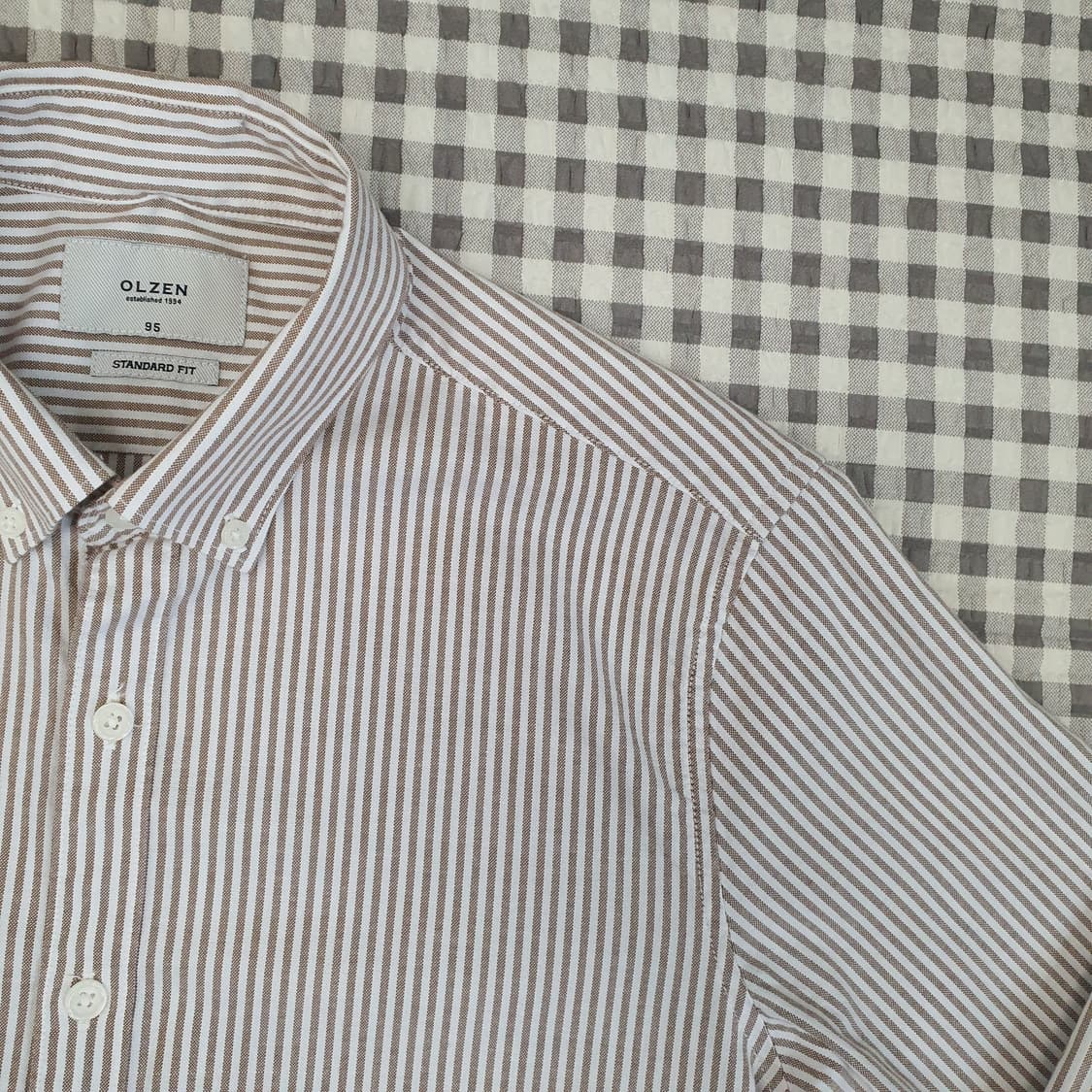 올젠 스트라이프 긴소매 셔츠 남자95 상품이미지3