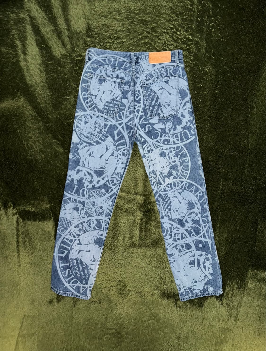 [XL] JOEGUSH 조거쉬 레이저 프린팅 데님 팬츠 인디고 상품이미지6