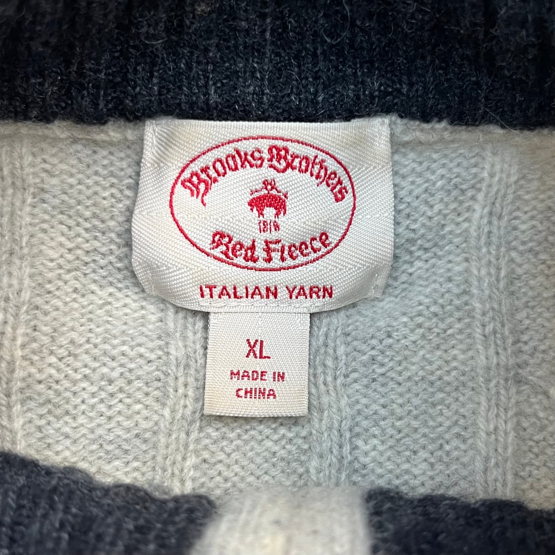 브룩스브라더스 남성 울 75% 하프넥 니트 (XL) 상품이미지3