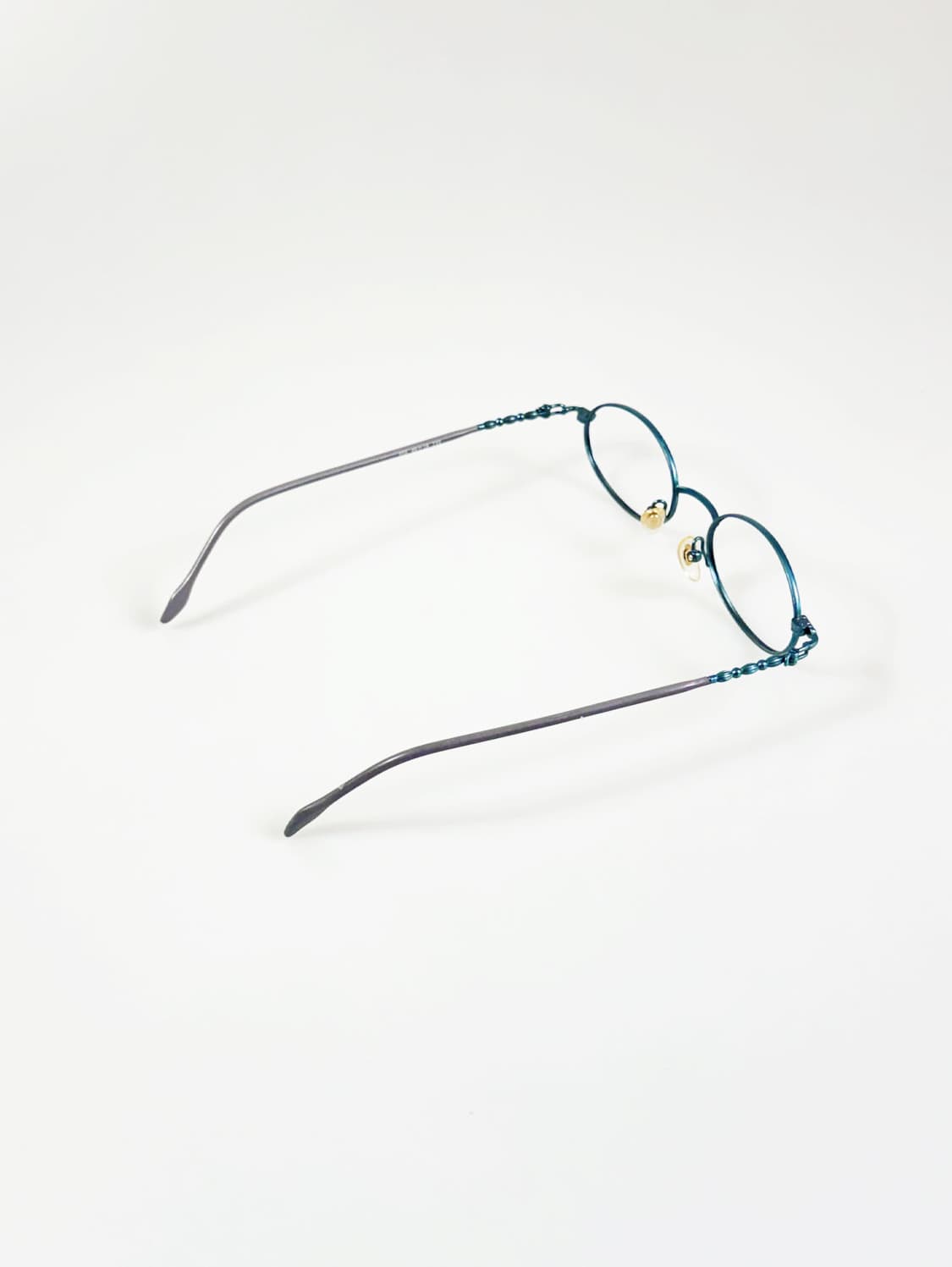 90s Partner 틸 블루 슬림 오벌 메탈 빈티지 안경 상품이미지4