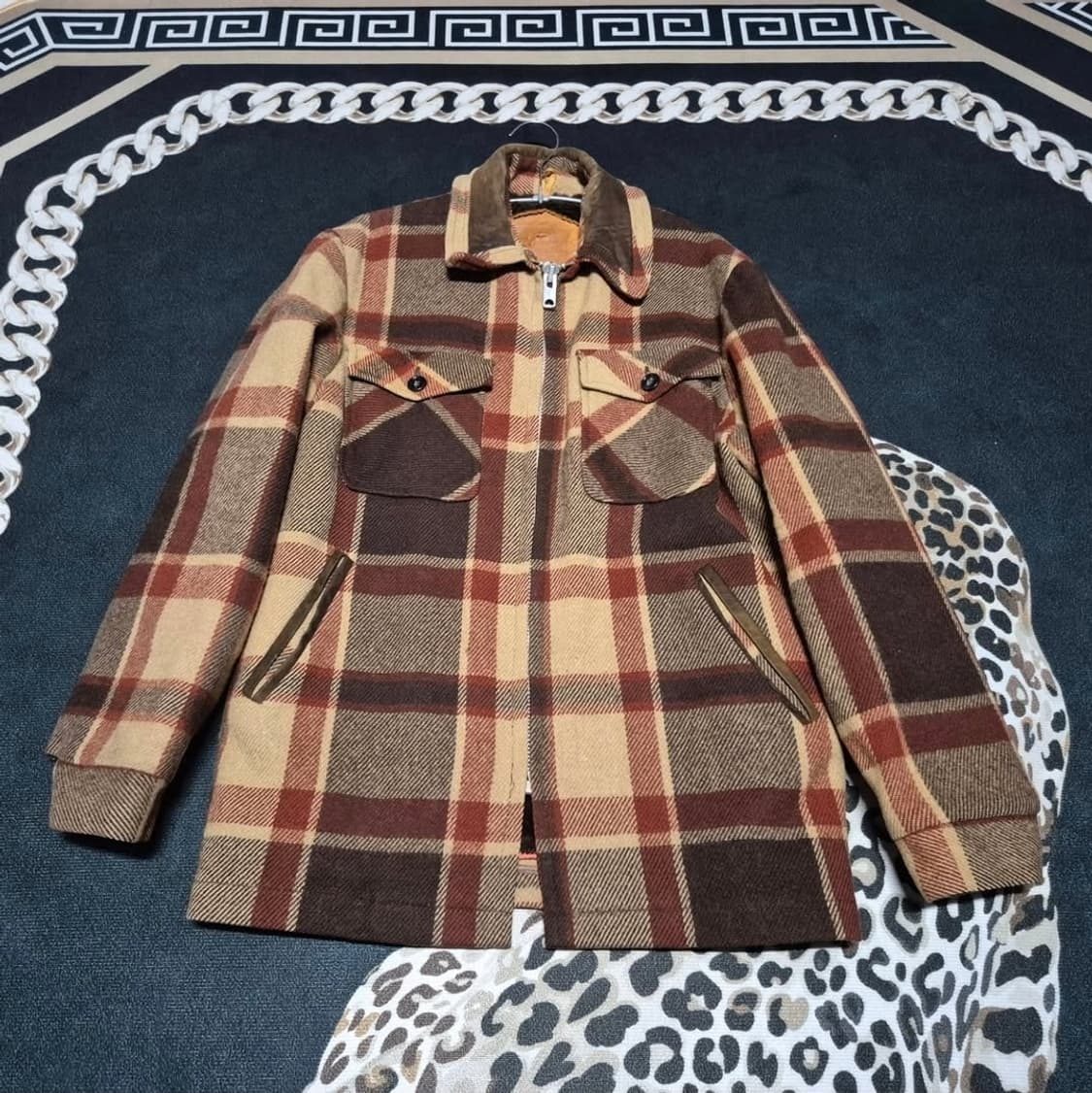 80's 울리치 헤비 울 셰르파 라인드 플레이드 자켓 상품이미지1