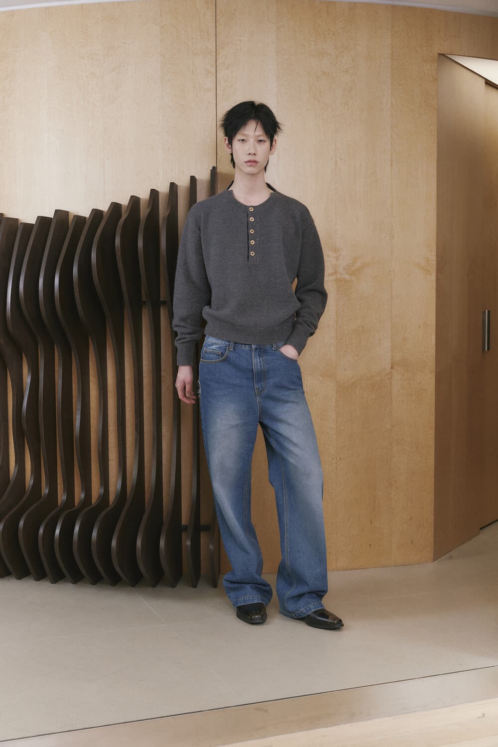 새상품)웨이브니스 알파카 니트 판매합니다 상품이미지4